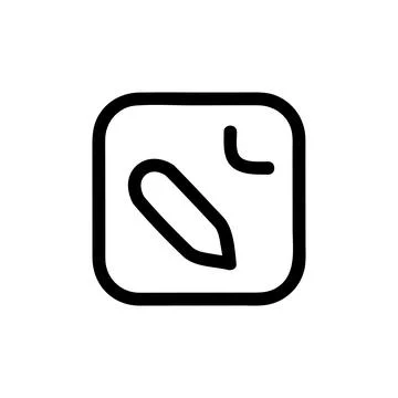 Notes vector icon, Outline style, isolated on white Background. Stock Illustration