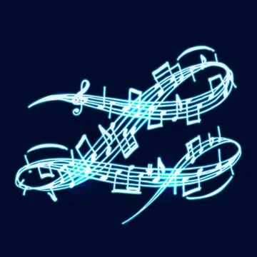 Notes vector music neon melody colorfull musician symbols sound melody text イラスト素材