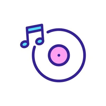 Notes vinyl icon vector. Isolated contour symbol illustration Illustrazione stock