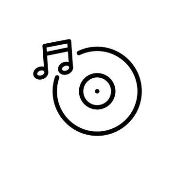 Notes vinyl icon vector. Isolated contour symbol illustration Stock Illustration