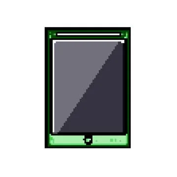 Notetaking digital handwriting pad pixel art vector illustration Stock Illustration