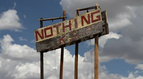 Nothing Arizona 02 - Medium Close-up of Sign Stock Footage 51986217