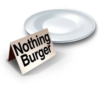 Nothing Burger Concept Stock Illustration