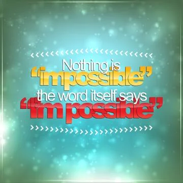 Nothing is impossible Stock-Illustration