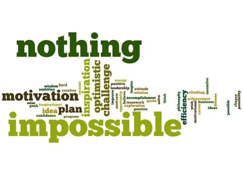 Nothing is impossible word cloud concept Stock Illustration