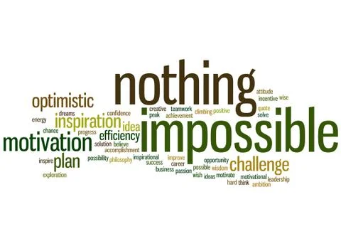 Nothing is impossible word cloud concept Stock Illustration