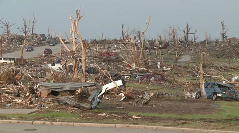 Nothing Remains in aftermath of destructive tornado Stock Footage 54710687