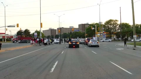 Nothing is right anymore as a crowd of angry demonstrators get there Video stock 136854340