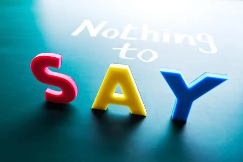 Nothing to say 스톡 사진