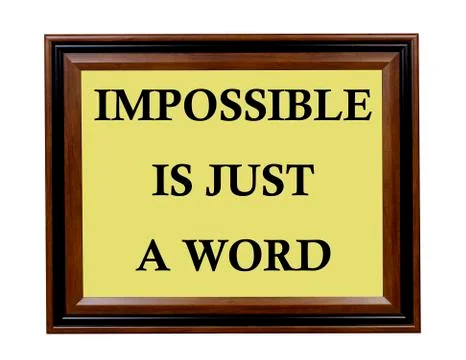Nothing's impossible sign 库存照片