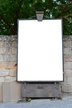 Notice board for poster posting Foto stock