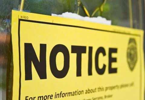Notice of eviction Stock Photos