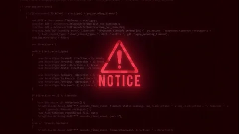 Notice Message Animation System Failure Notification Stock Footage 343595163