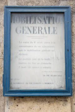 Notice of the mobilization Stock Photos