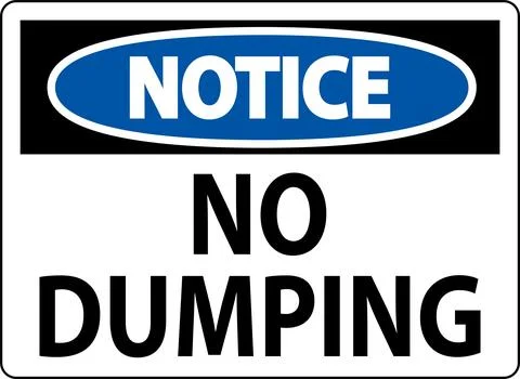 Notice No Dumping Sign Stock Illustration