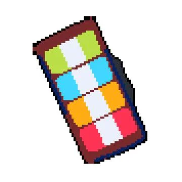 Notice note sticker pixel art vector illustration Stock Illustration