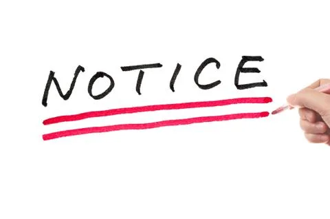 Notice Stock Photos