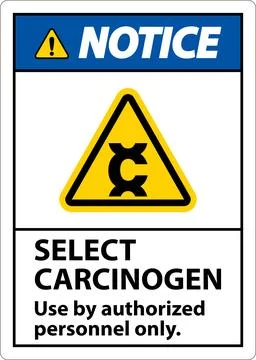Notice Select Carcinogen Label On White Background Stock Illustration