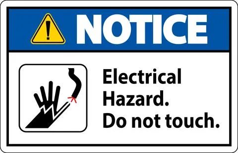Notice Sign Electrical Hazard. Do Not Touch Stock Illustration