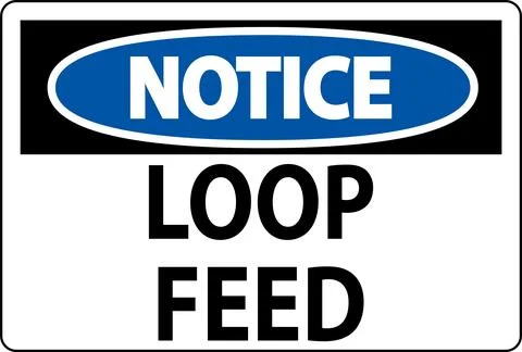 Notice Sign, Loop Feed Illustrazione stock
