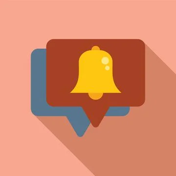 Notice sound icon flat vector. Button letter 库存插图