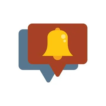 Notice sound icon flat vector. Button letter イラスト素材