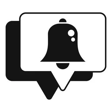 Notice sound icon simple vector. Button letter Stock Illustration