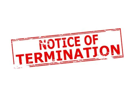 Notice of termination Stock Illustration