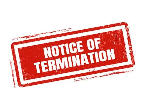 Notice of termination red stamp Stockillustratie