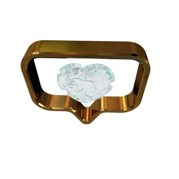 Notification with a 3d heart inside Stock Illustration