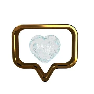 Notification with a 3d heart inside Stock-Illustration