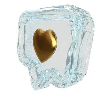 Notification with a 3d heart inside Illustrazione stock