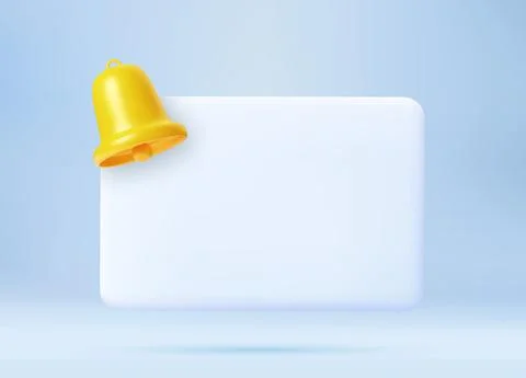 Notification 3D icon. Illustrazione stock