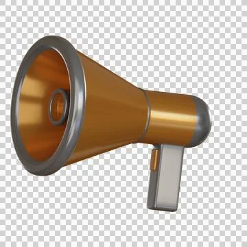 Notification 3d icon megaphone alert signal minimal Stock Illustration