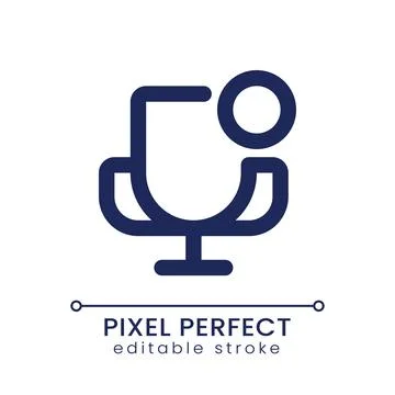 Notification about competition pixel perfect linear ui icon Stock Illustration