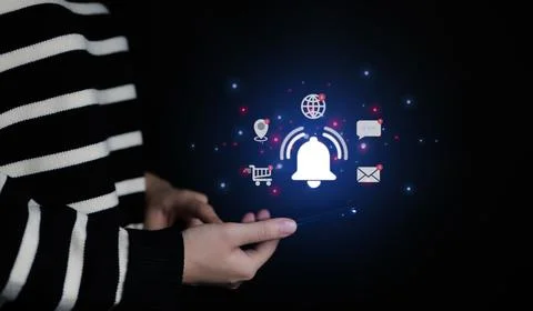 Notification alert concept. Stock Photos