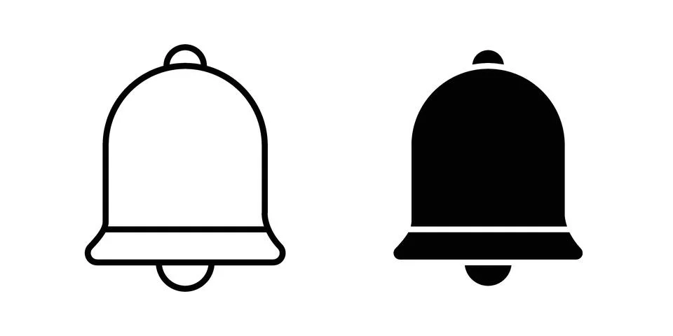 Notification alert icon design. Simple Vector illustrations.. Stock Illustration