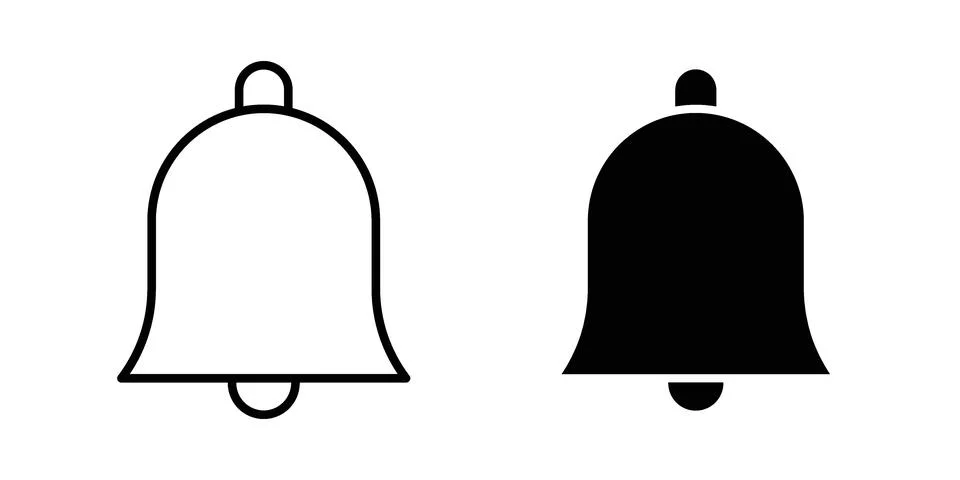Notification alert icon set, collection of vector icons Stock Illustration