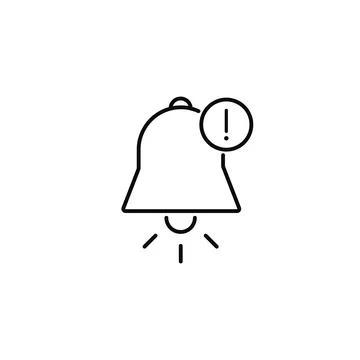 Notification alert Vector Line Icons. Mute, Notice, Notification Bell and more Stock Illustration