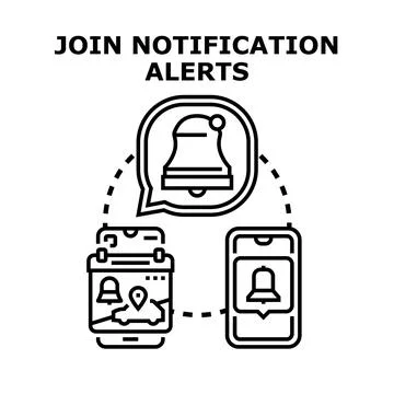 Notification alerts technology with digital smart devices Stock Illustration