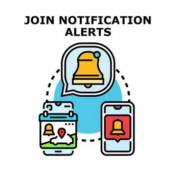 Notification alerts technology with digital smart devices Stock Illustration