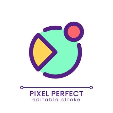 Notification from analytic app pixel perfect RGB color ui icon Stock Illustration