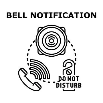 Notification and communication options with quiet request Stock Illustration