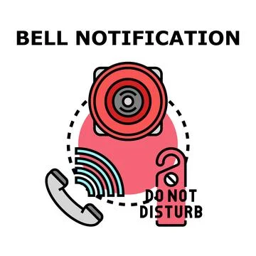 Notification and communication options with quiet request Stock Illustration
