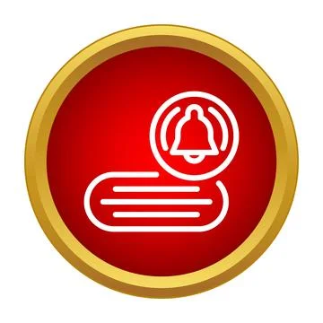 Notification bell alert icon with message bubble Stock Illustration