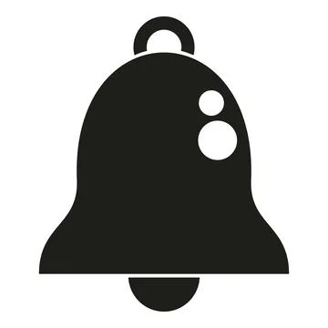 Notification bell alert icon with sound waves Stock Illustration