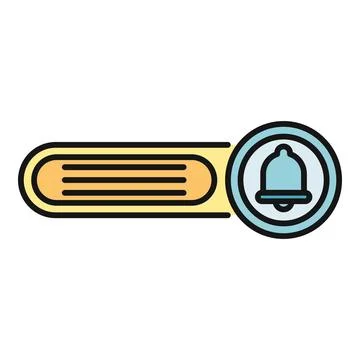 Notification bell alert message user interface icon 스톡 일러스트