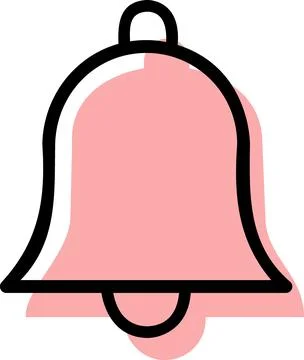 Notification bell for alert system update Stock Illustration
