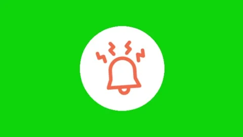 Notification bell animation on green screen 動画素材 331750639