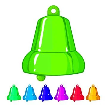 Notification bell cartoon vector graphic color sign Stock Illustration